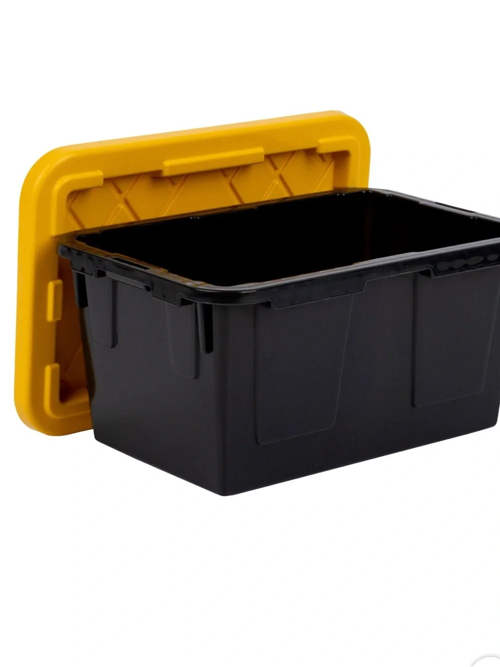 Green Made Mini Storage Bins 10-Pack — Yellow Lids with Black Bin Containers